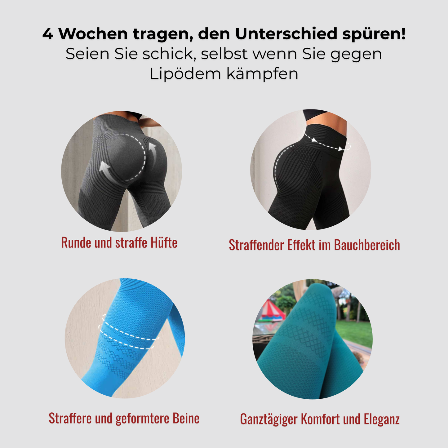 3 Fach Wirkungs Leggings Lipödem, Cellulite, Krampfadern TightTonic™